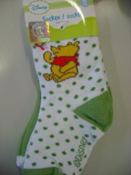 Ponožky - Medvídek Pů > varianta Bílo - Zelená