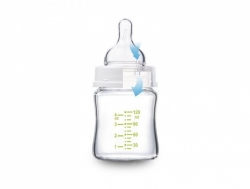 Canpol Babies lahev EasyStart PURE glass 240 ml růžová