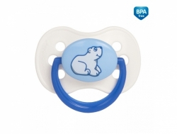 Canpol Babies silikonový dudlík  6 - 18 měsíců "Zvířátka" lední medvěd