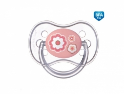 Canpol Babies silikonový dudlík  6 - 18 měsíců "Newborn" květina