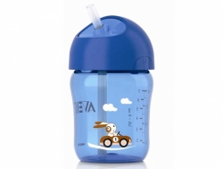 Avent hrneček s brčkem 260 ml modrý