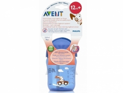 Avent hrneček s brčkem 260 ml modrý