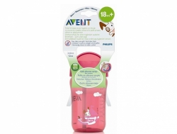 Avent hrneček s brčkem 340 ml červený