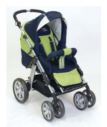 Kombinovaný kočárek Baby Plus Airtec 6S, varianta zeleno modrý