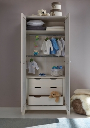 Baby Plus dětský pokoj Janina dvoudveřová skříň s vestavnou komodou