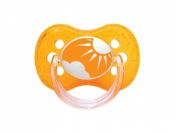 Canpol Babies dudlík  0 - 6 měsíců " Utišující příroda" oranžový